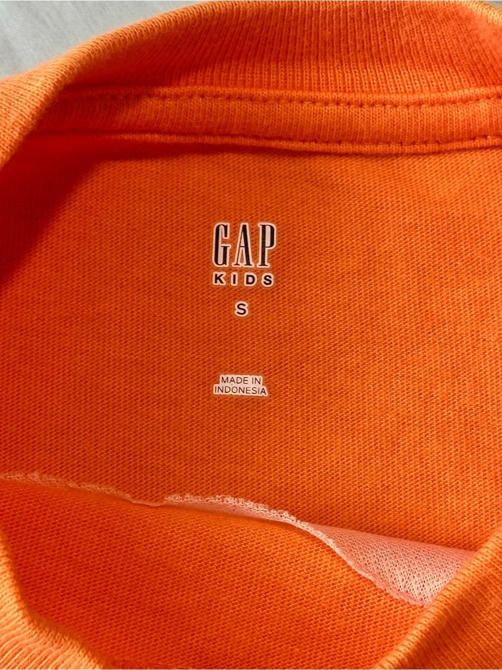 🧡 Gap Kids Embroidered Palm Tree Logo T-Shirt | Size S | Orange